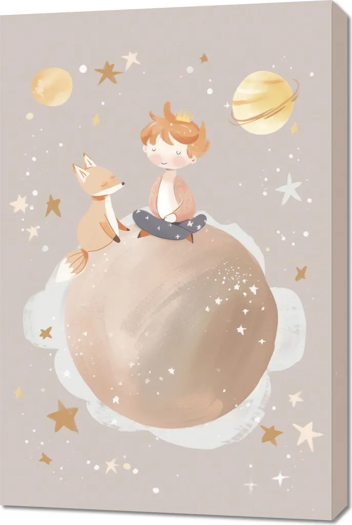 Quadro 60x90 cm Motivi per bambini, ragazzo per la camera - Piccolo re