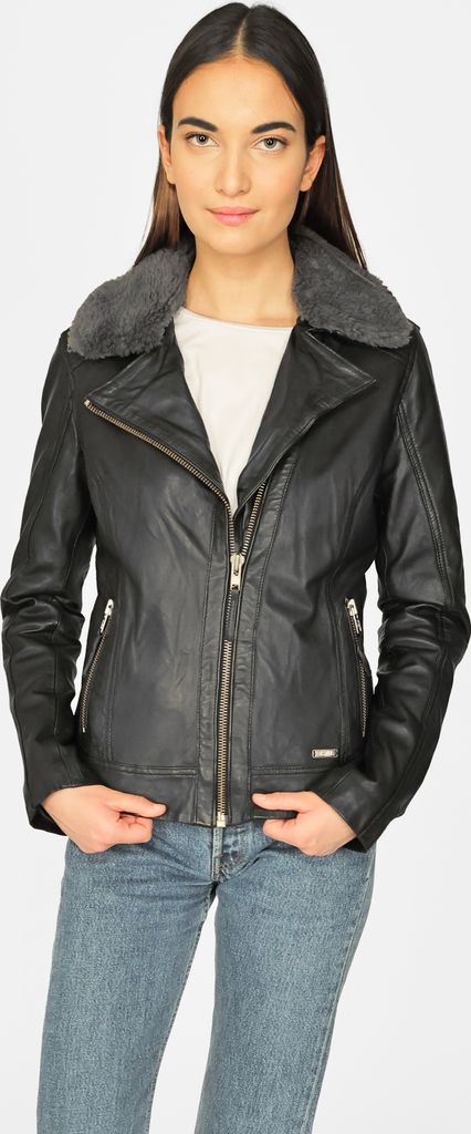 Mustang Lederjacke 3102136 Damen black XS