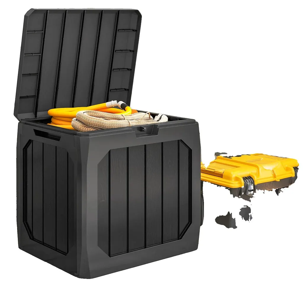 Valise extérieure compacte noire résistante à l'eau et aux chocs 15L