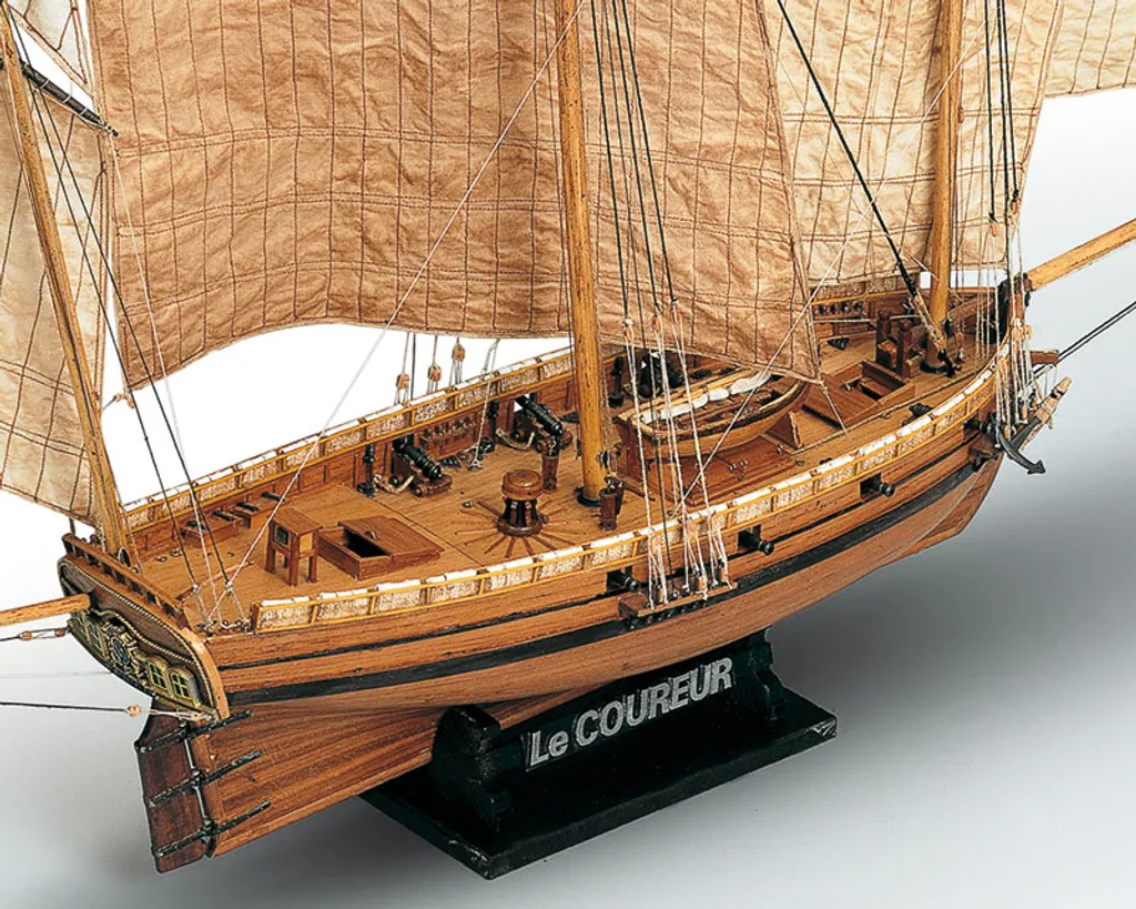 Kit Maquette Bateau Bois Le Coureur 1:54 Guide Complet Montage Précision - 3