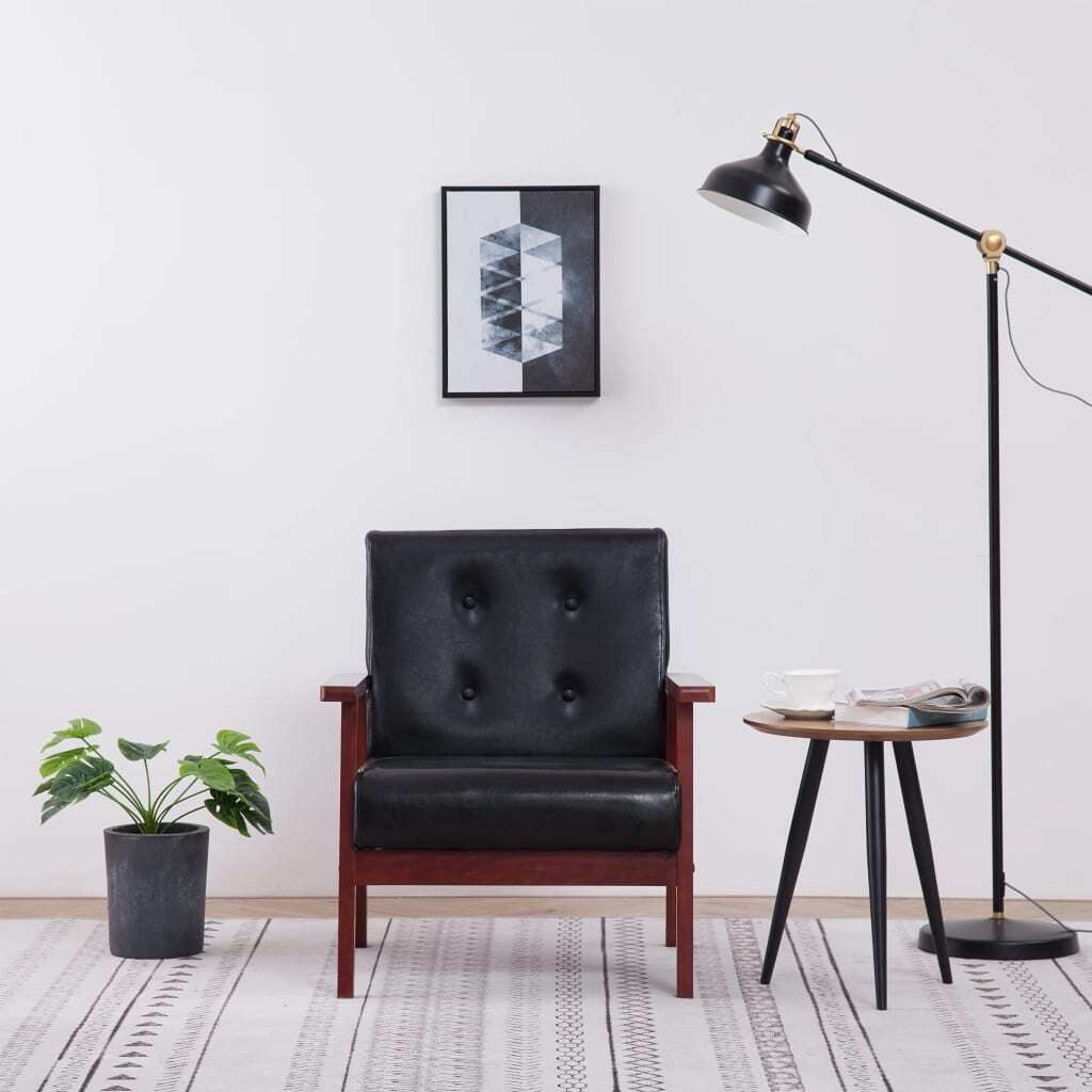 BEI CLORIS Sessel Schwarz Kunstleder - Fernseh- & Relaxsessel 2026Neu3462734