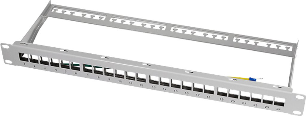 LogiLink 19" Keystone Patch Panel geschirmt schwarz