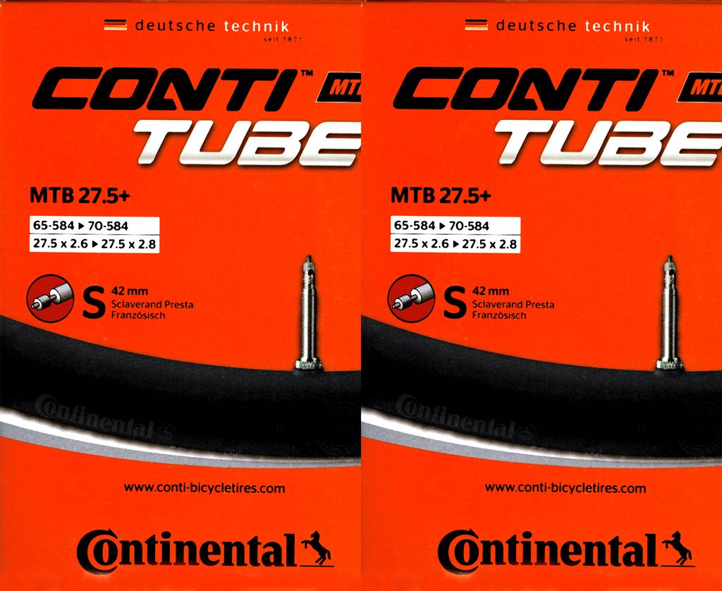 2x Continental MTB 27,5+ SV Schlauch Sclaverand Ventil 42 Produktbild 