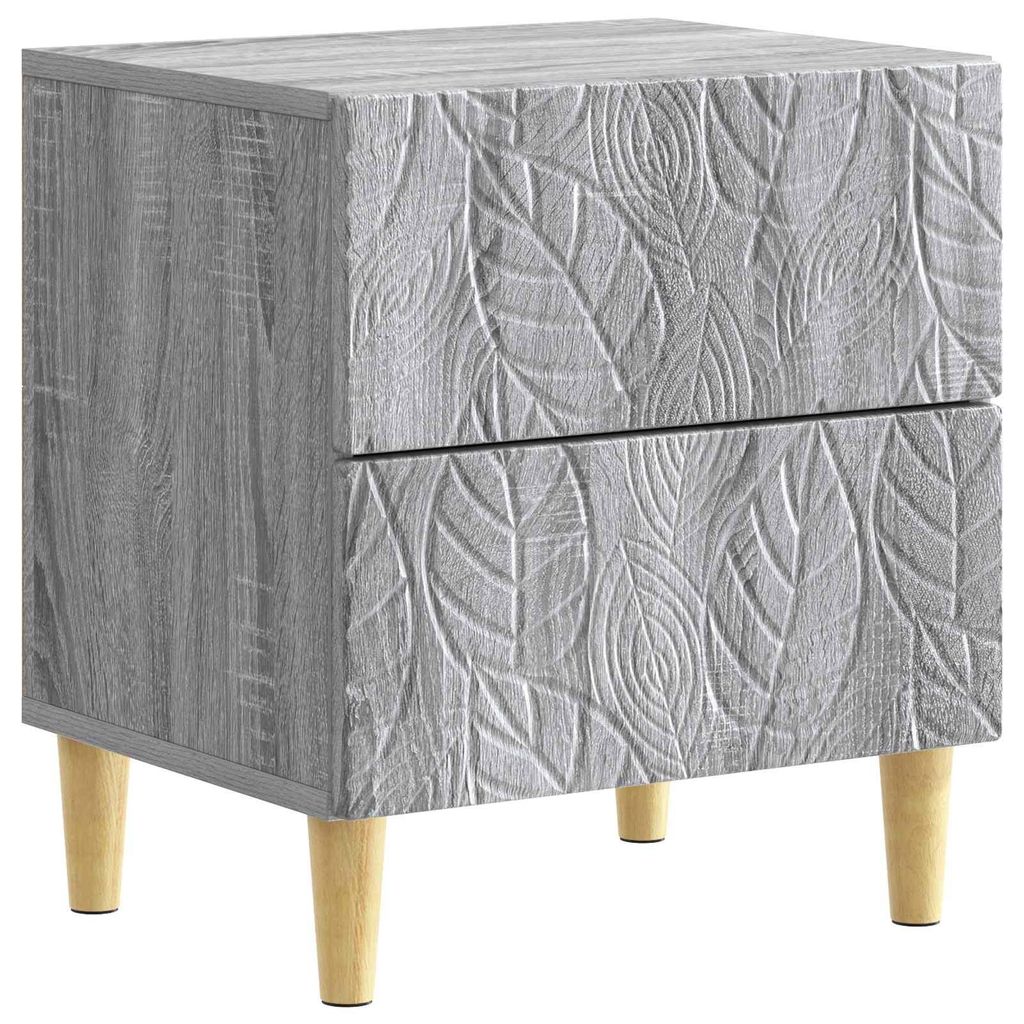 vidaXL Nachttisch Grau Sonoma 43 x 34,5 x 48 cm Holzwerkstoff