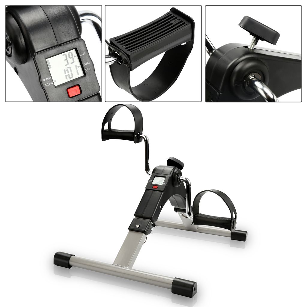 Pedaltrainer Heimtrainer Fahrradtrainer Mini Fitnessbike Arm und Beintrainer LCD 