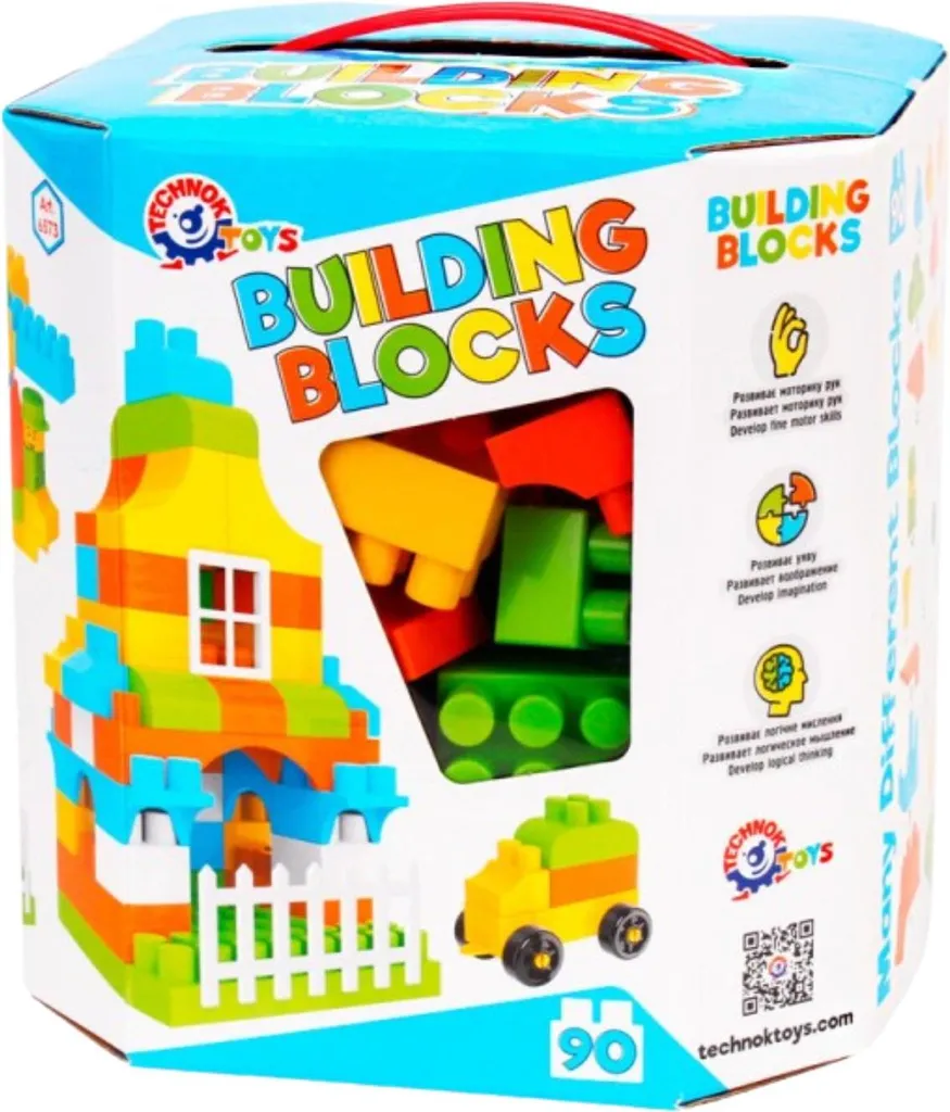 Boîte de construction 90 pièces : jeu de construction véhicules 6573