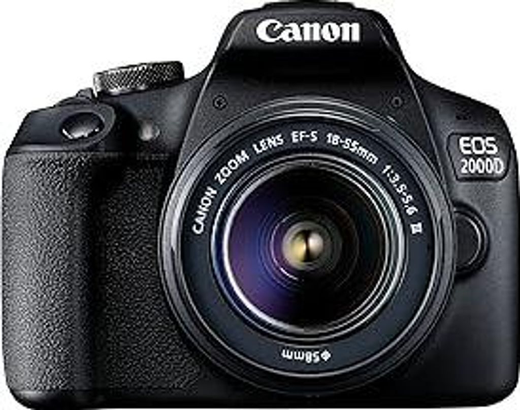 Canon EOS 2000D Spiegelreflexkamera - mit Objektiv EF-S 18-55 F3.5-5.6 III (24,1 MP, DIGIC 4+, 7,5 cm (3.0 Zoll) LCD, Display, Full-HD, WiFi, APS-C...