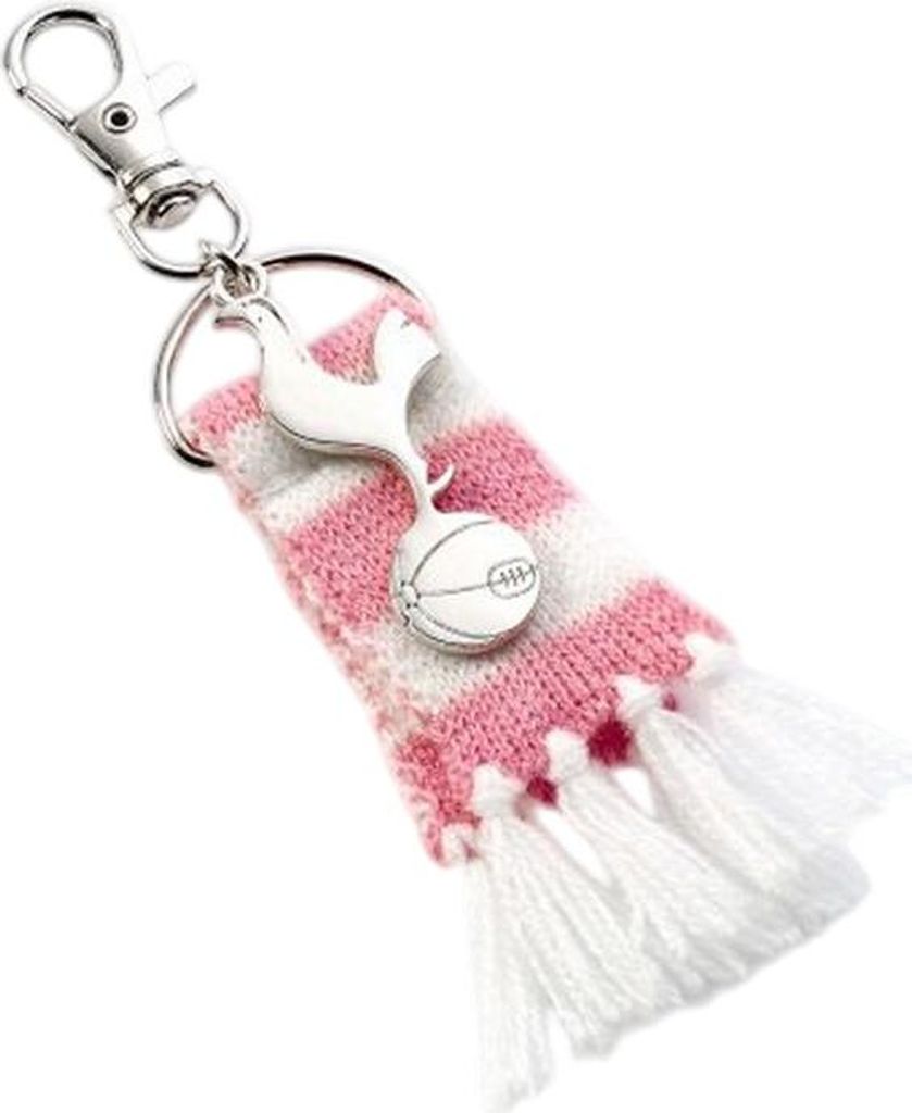 Tottenham Hotspur FC - Schlüsselanhänger, Wappen Streifen BS6073 (Einheitsgröße) (Pink/Weiß)
