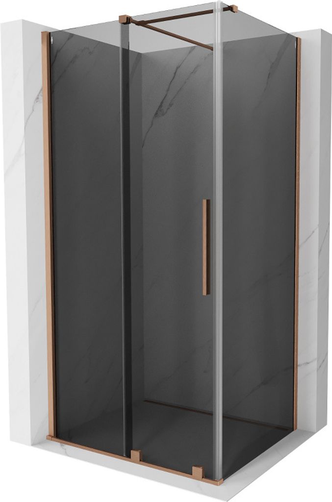 Mexen Velar Duschkabine 110x90cm, Graphit/Kupfer, Schiebetüren
