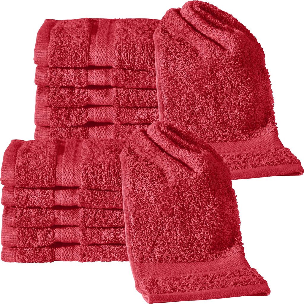 REDBEST Gästetuch Chicago" 12er-Pack rot 30x50 cm"