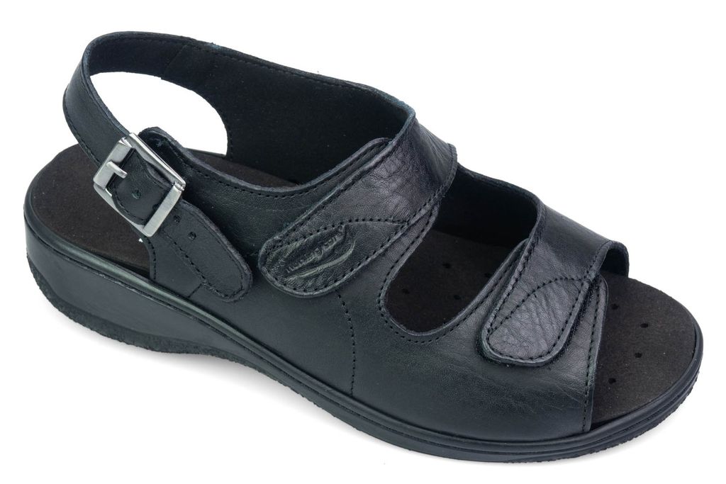 Nursing Care MOLEDO BE511 Sandale für breite Füße, Damen, schwarz, Größe 1: 41