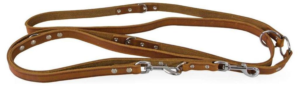 Das Lederband Hunde Führleine Weinheim Maroon lang, Maße: 300 cm / 22 mm