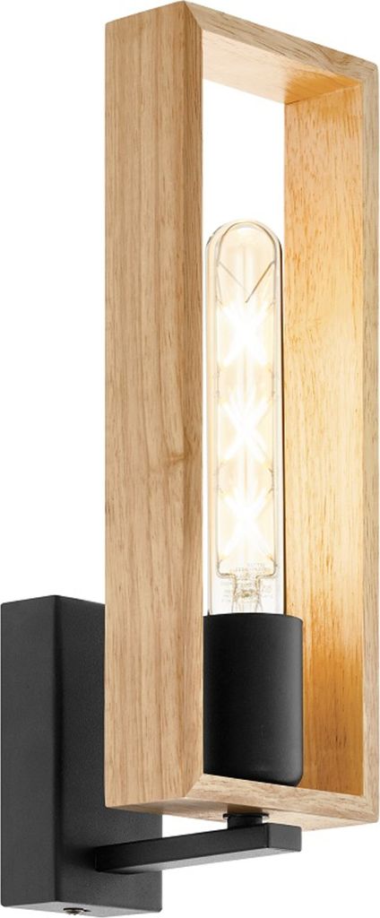 EGLO 49698, Wand, Holz, Stahl, Holz, II, Wohnzimmer, 1 Produktbild 