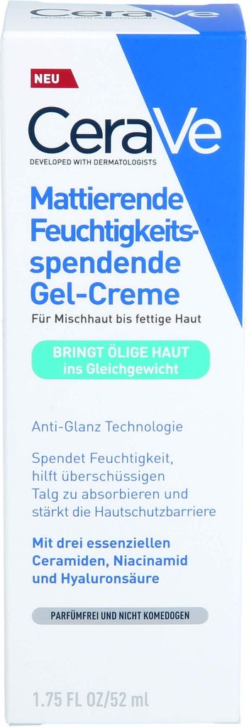 CeraVe mattierende feuchtigkeitsspendende Gel-Creme für Produktbild 