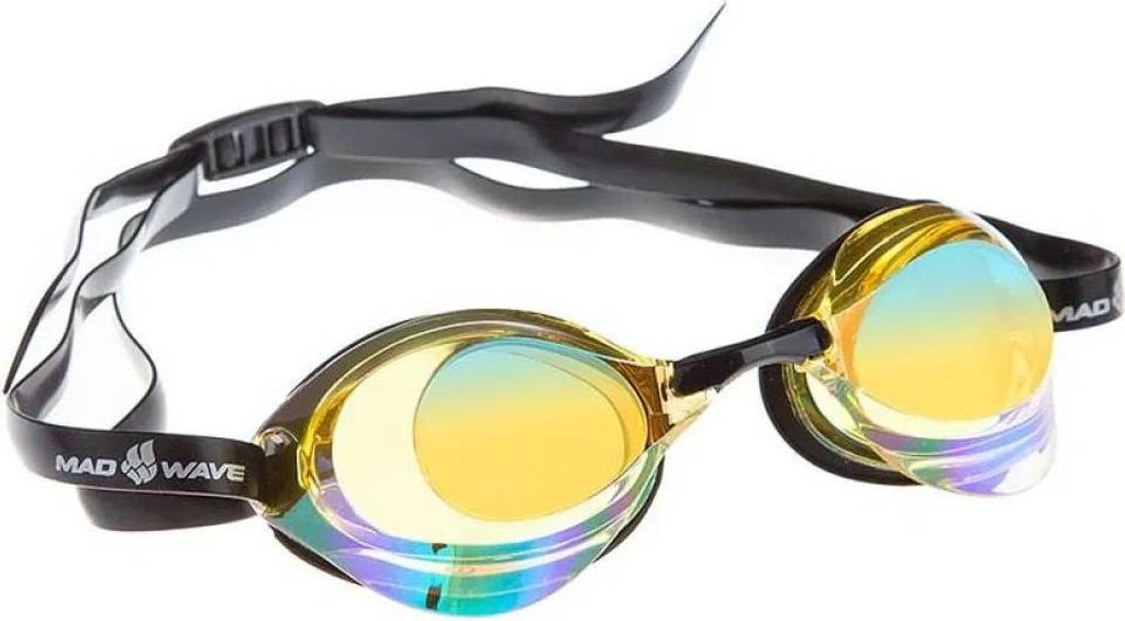 Madwave Turbo Racer Ii Rainbow Schwimmbrille Mit Spiegelglas Gelb Herren,Damen Gelb One Size