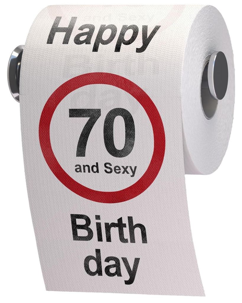 Papel higiénico divertido para el 70º cumpleaños: "70 años Imagen del producto 