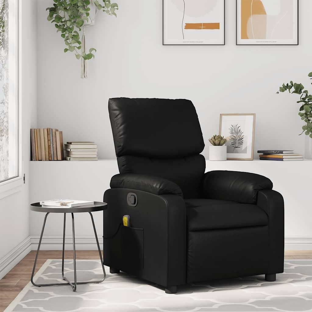 Maison Exclusive - Massage-Relaxsessel, Kunstleder, Schwarz