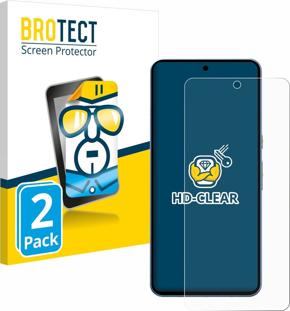 2x Für Google Pixel 8 Pro Schutzfolie BROTECT Displayschutz Display Schutz Folie Klar Transparent