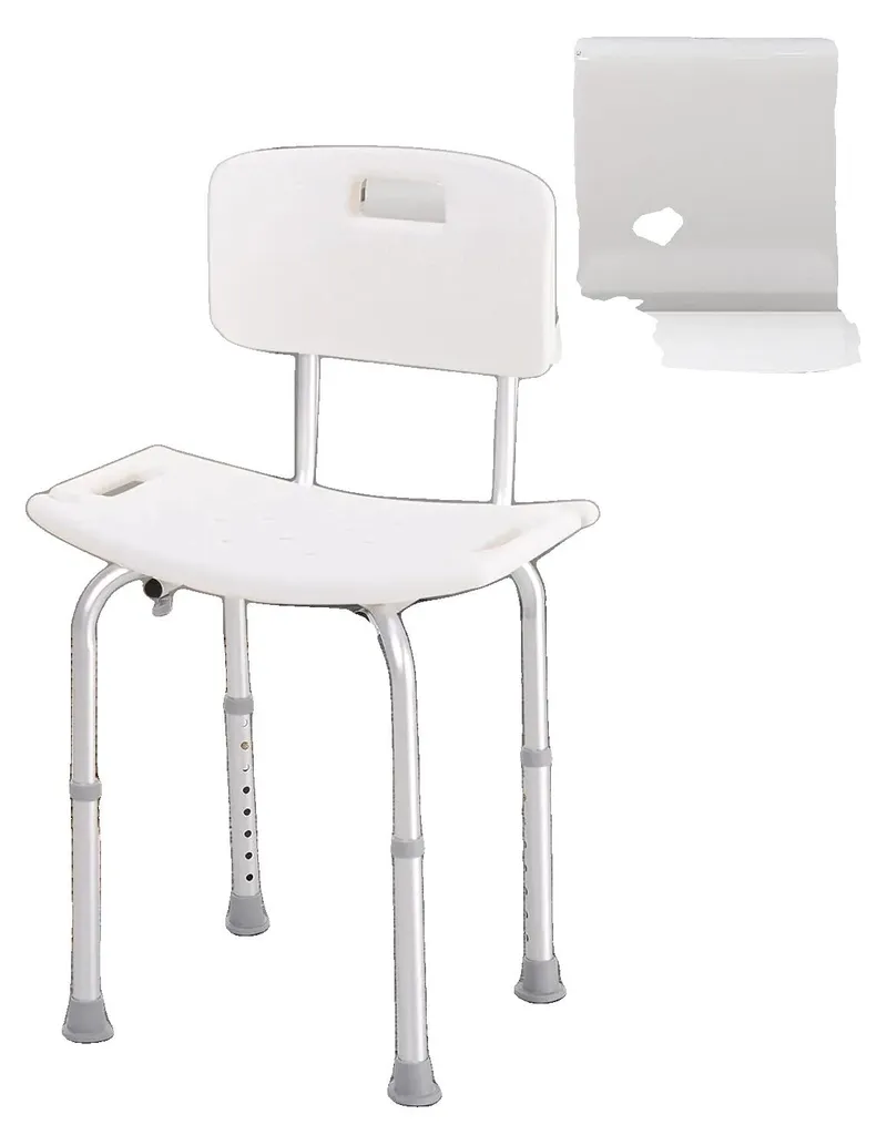 Chaise de douche anti-glisse : évitez les chutes en salle de bain - BLANC