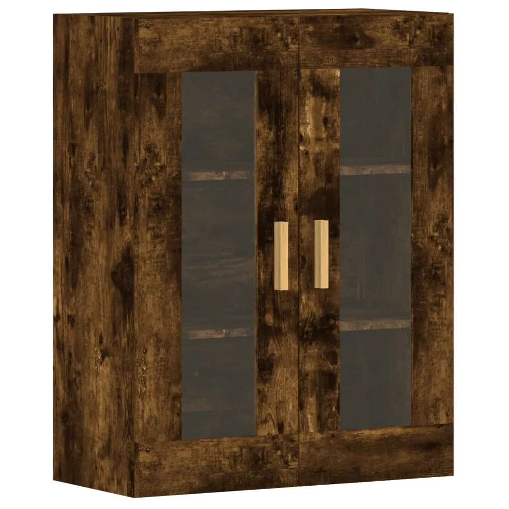 Rangement Mural Salon 2 pcs Chêne Fumé Gain de Place Bois d'Ingénierie