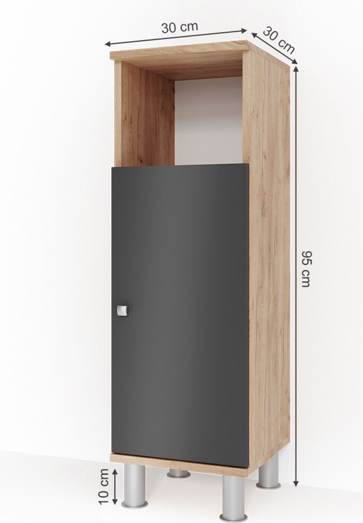 Szafka Midi Vicco Fynn Dąb 30 x 95 cm, Model 31923 Zdjęcie produktu 