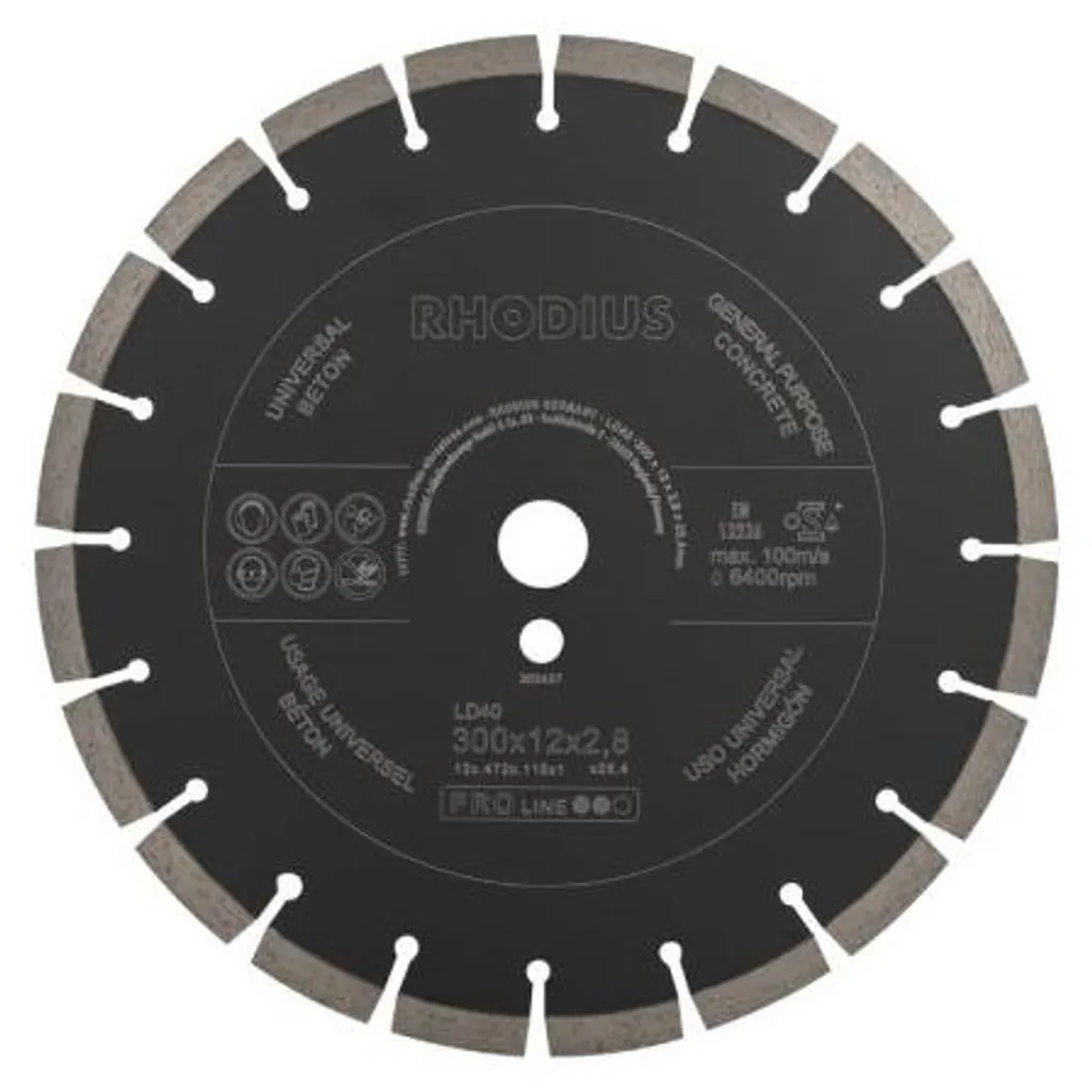 Rhodius Disque diamant LD 40 300x2,5mm - Coupe Pierre Proline 303437