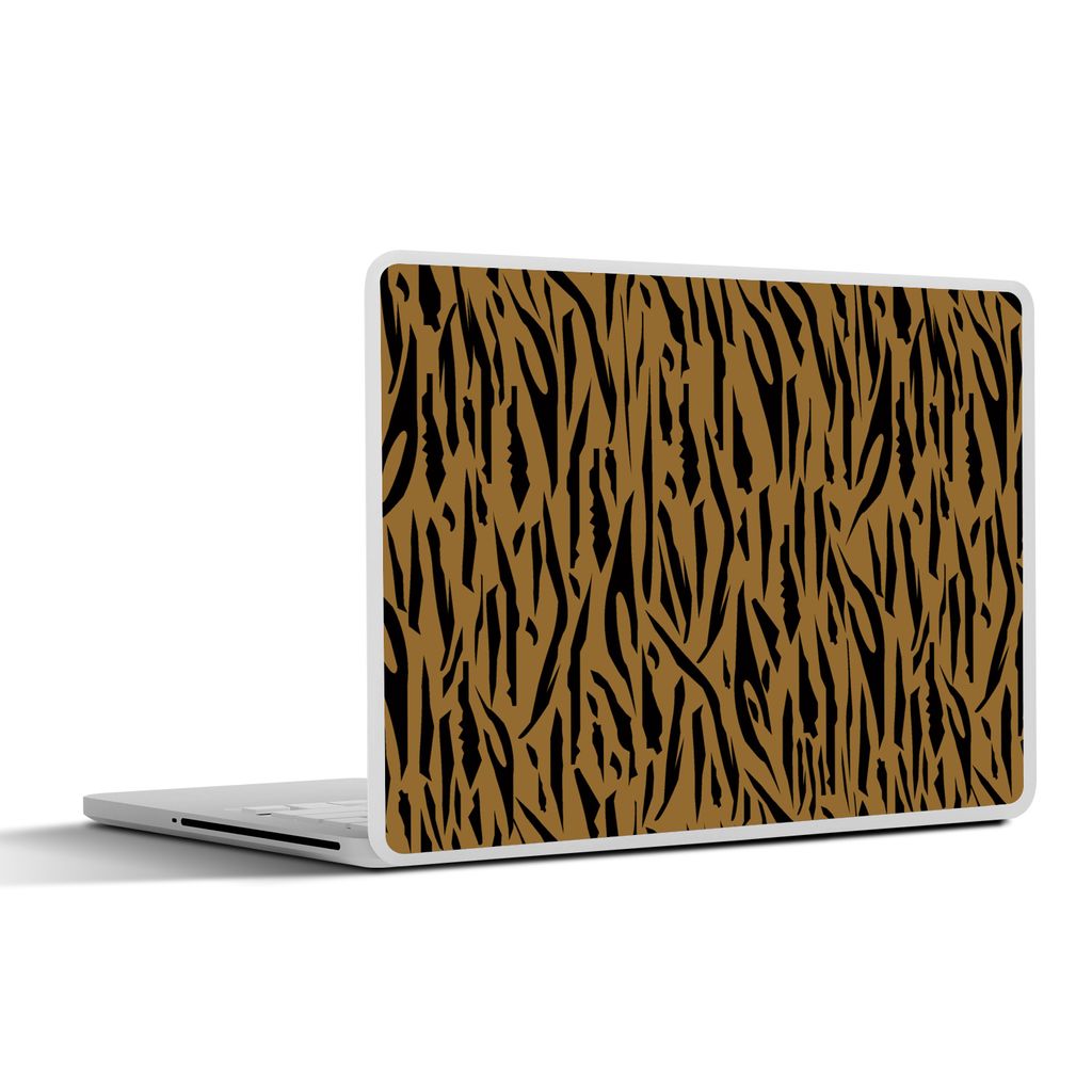 MuchoWow Laptop Aufkleber Sticker Cover Muster - Tigerdruck - Pelz 25x18 cm - Laptop-Deko