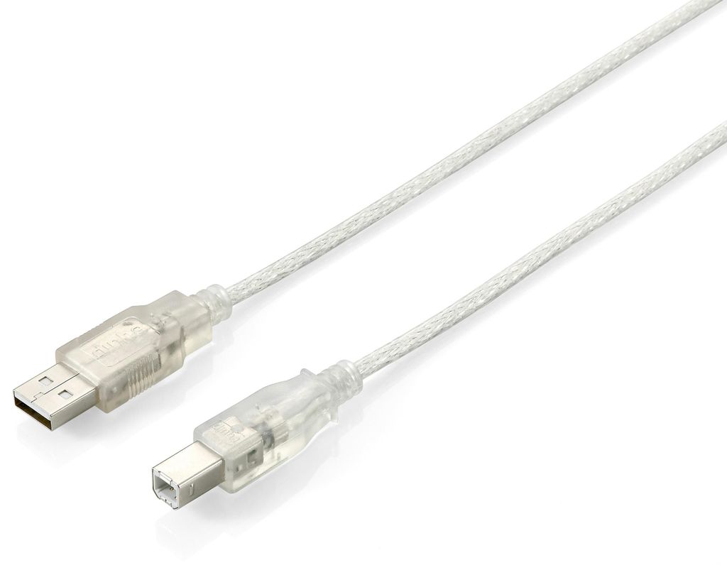 Cable USB Equip, tipo A a tipo B, acero inoxidable, Imagen del producto 
