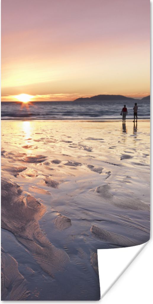 MuchoWow Poster Strand - Sonne - Meer 75x150 cm - Dekoration für die Wände