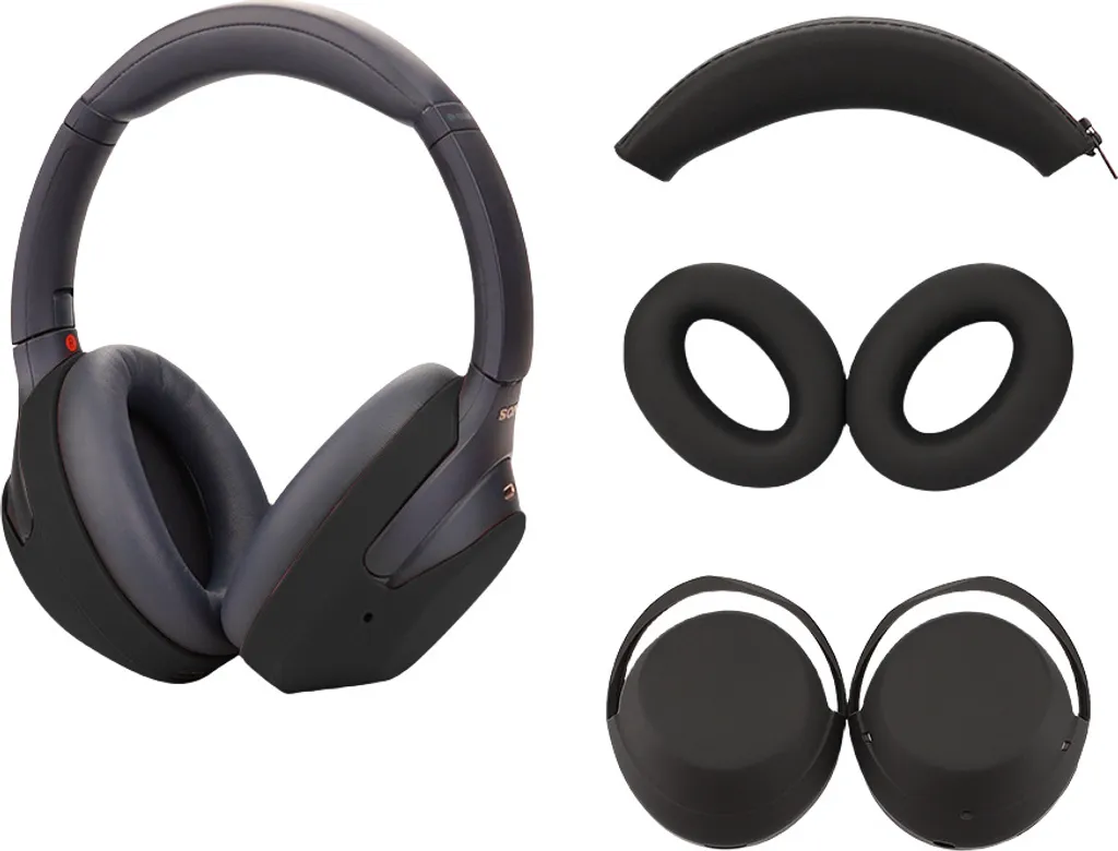 Cuscinetti Sony WH-1000XM3/4 Neri | Kit Comfort Viaggio & Relax - 1