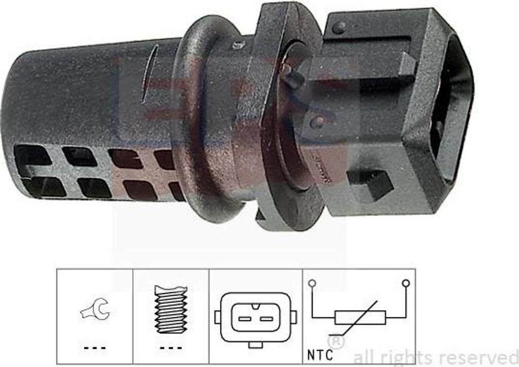 EPS 1.994.008 Ansauglufttemperatursensor OE 96183228 kompatibel mit Aveo, Cruze, Epica, Nubira, Rezzo, Evanda, Kalos, Lacetti, Lanos, Leganza, Magn...