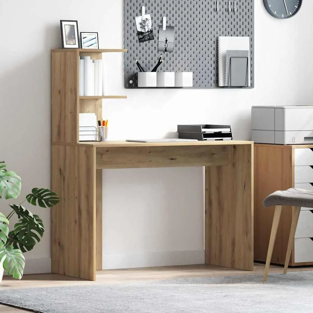 Scrivania Rovere Artigianale 102x50 cm con Scaffali | Maison Exclusive