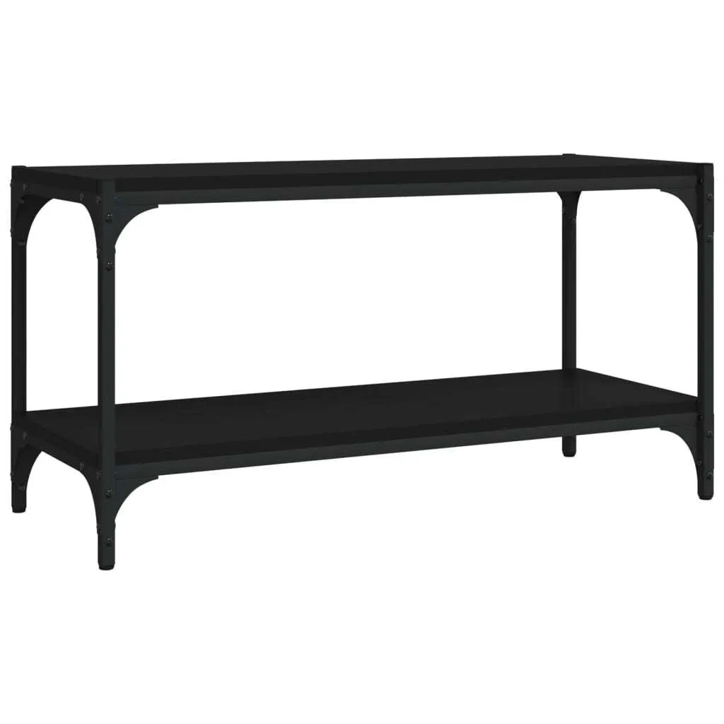 Mobile Porta TV SYFAX™ Nero 80cm | Legno Multistrato e Acciaio