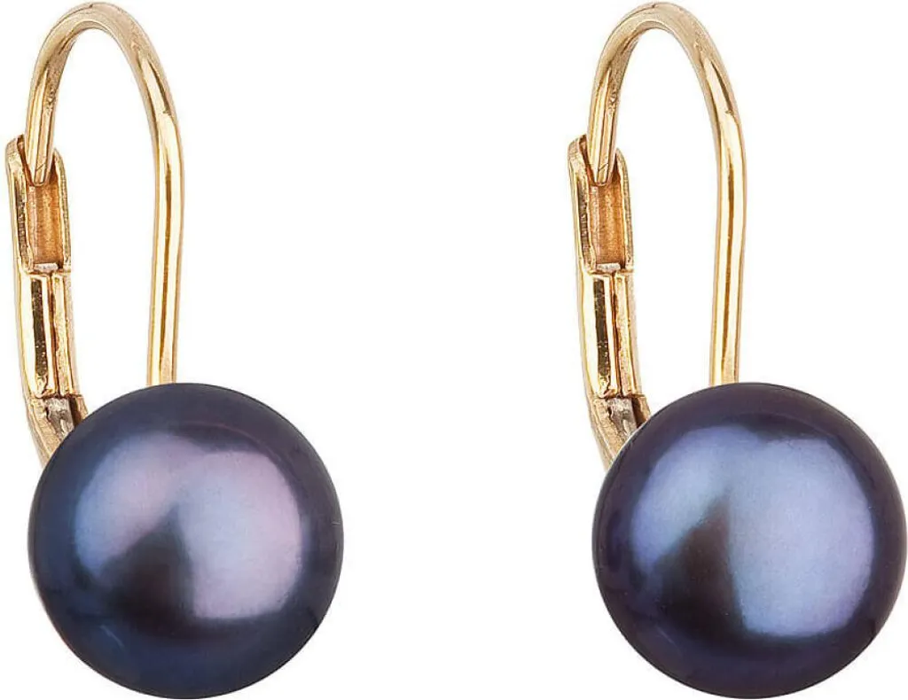 Boucles d'oreilles élégantes pour soirée en or et perles Pavona Paon