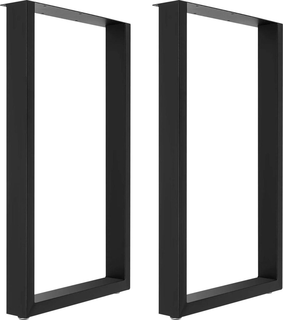 Möbelfüße aus Metall - Rechteckige Tischbeine (2er-Set) - Stahl - Tragkraft 200 kg - Maße 50×7×71 cm - Einfache Montage - Industrielles Desig...