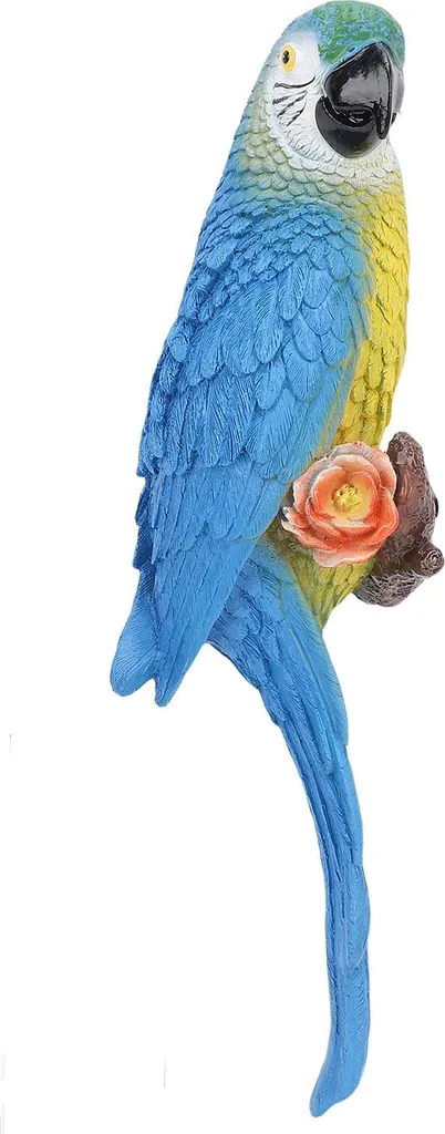 Perroquet Ara Bleu en résine haute qualité résistant aux intempéries