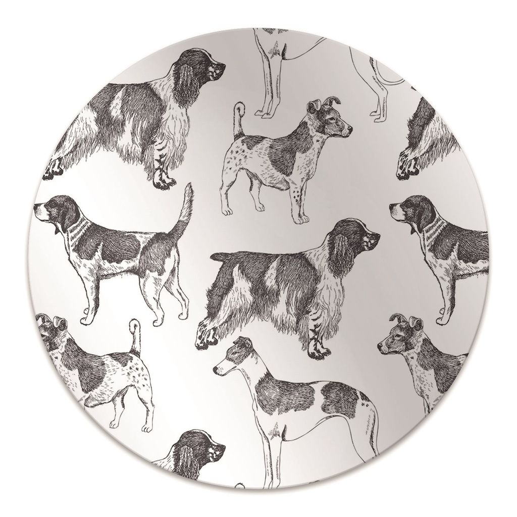 Rundmatte - Stuhlunterlage Bürostuhlunterlage - Rund Ø 100 cm - Bodenmatte - Fußmatte - Hundemuster