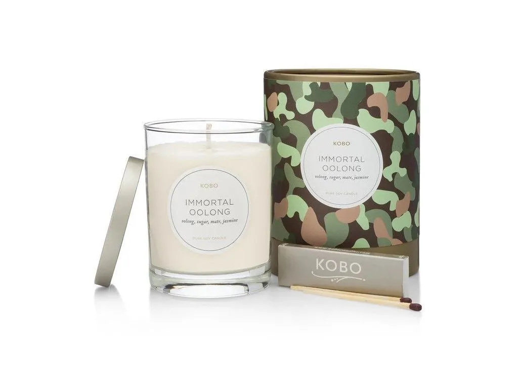 KOBO Camo Immortal Oolong Candle - Bougie Parfumée Haut de Gamme 310g
