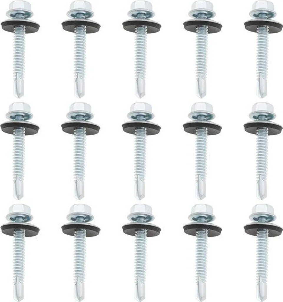 Lot de vis de fixation pour tuiles en zinc 35 x 48 mm autoperceuses