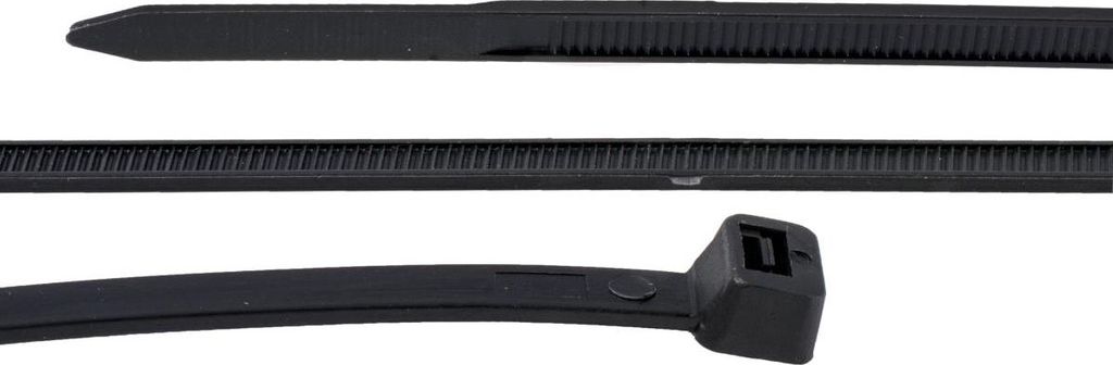 Kabelbinder 100 Stück 350 x 4,8 mm Kabelstrapse Schwarz Kabelband Binder