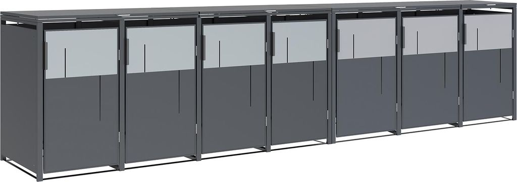 Westmann Tonus 7 Metallt Mülltonnenbox 7x240 L Anthracite Image du produit 