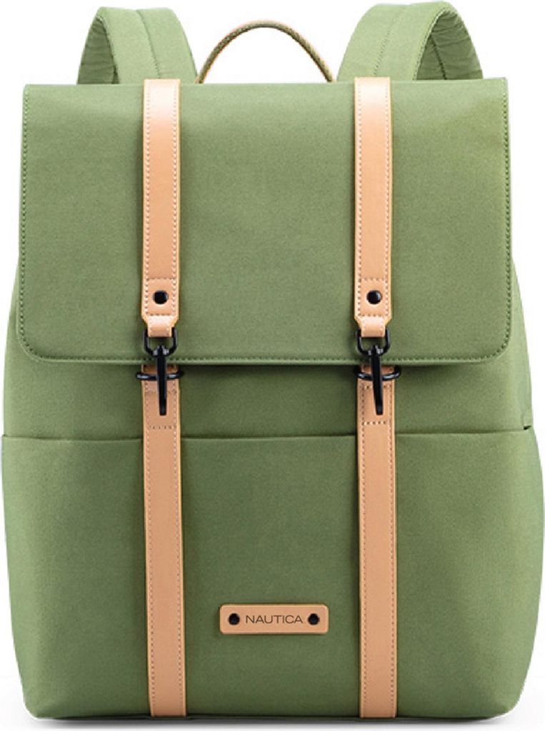 Nautica Tagesrucksack 10L klein Damen Herren 36x28x13 cm City Rucksack leicht für Freizeit Uni Reisen erhältlich in 4 Farben, Farbe:Grün