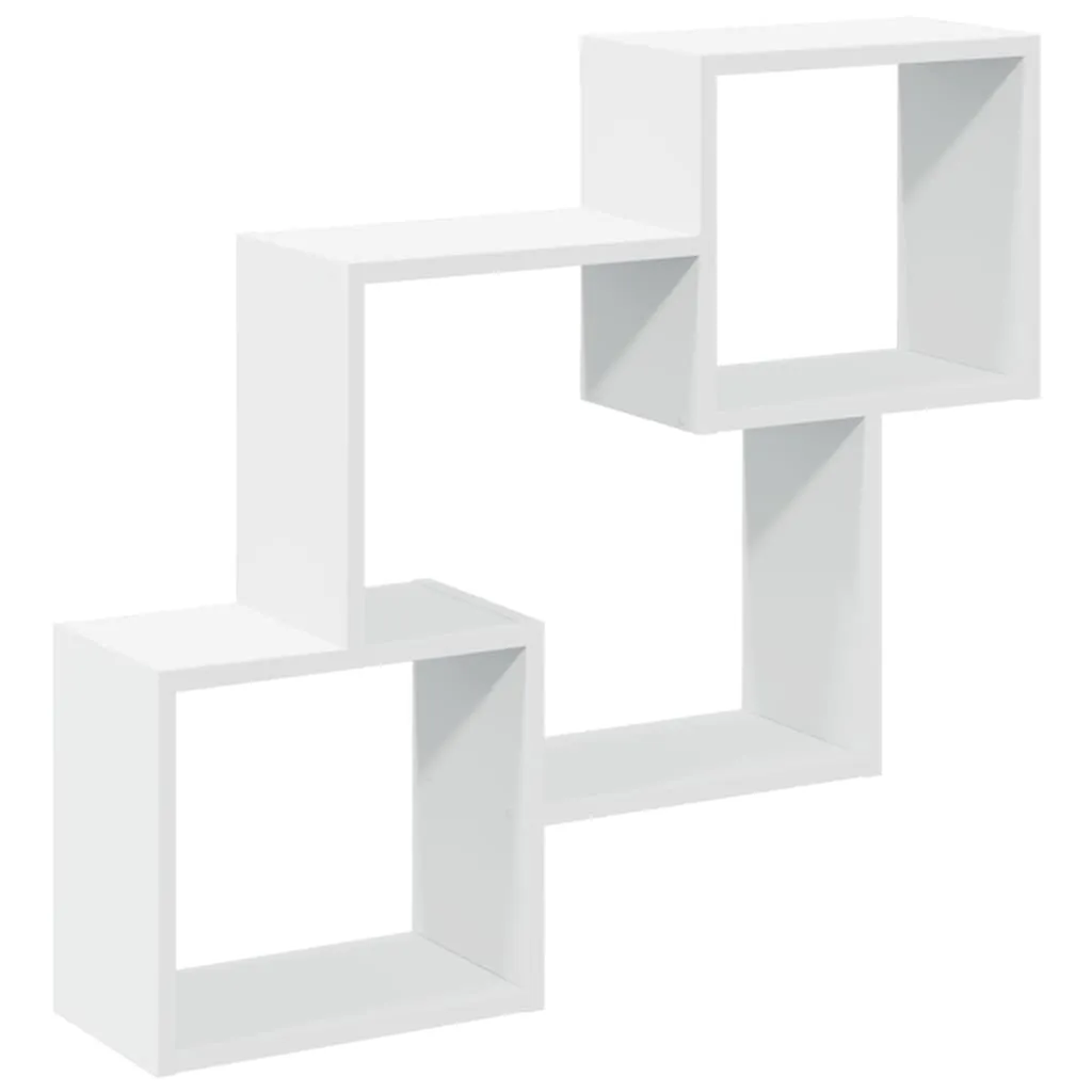 Armadio a muro moderno 78x18x71 cm Bianco - Mobile Design in Legno - 2