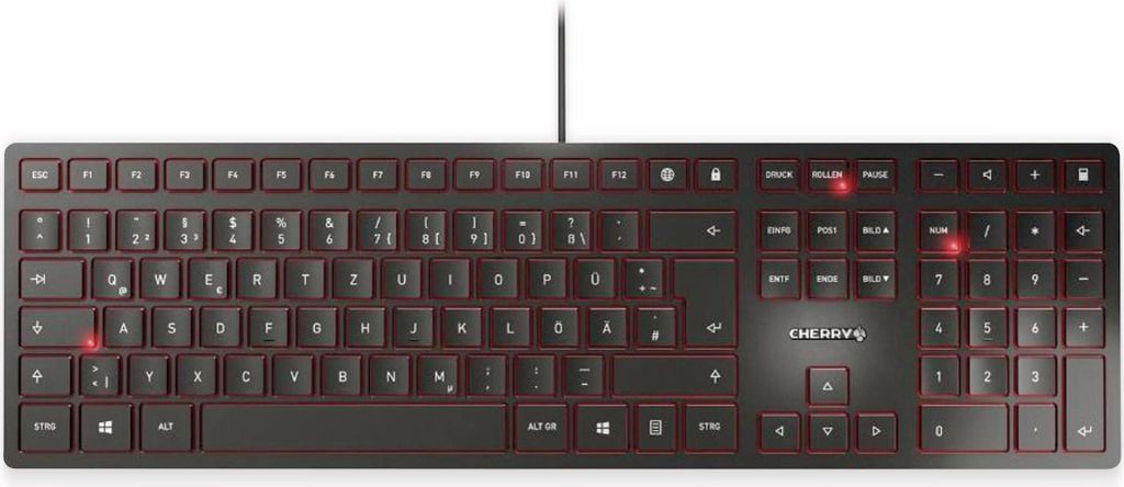 Keyboard Cherry KC 6000 slim wired black (DE) (JK-1600DE-2) Produktbild 