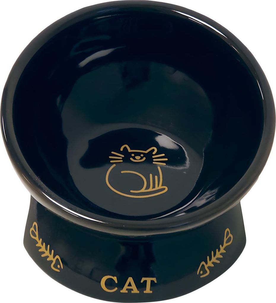 Nobby Katzen Keramik-Napf Golden Cat schwarz