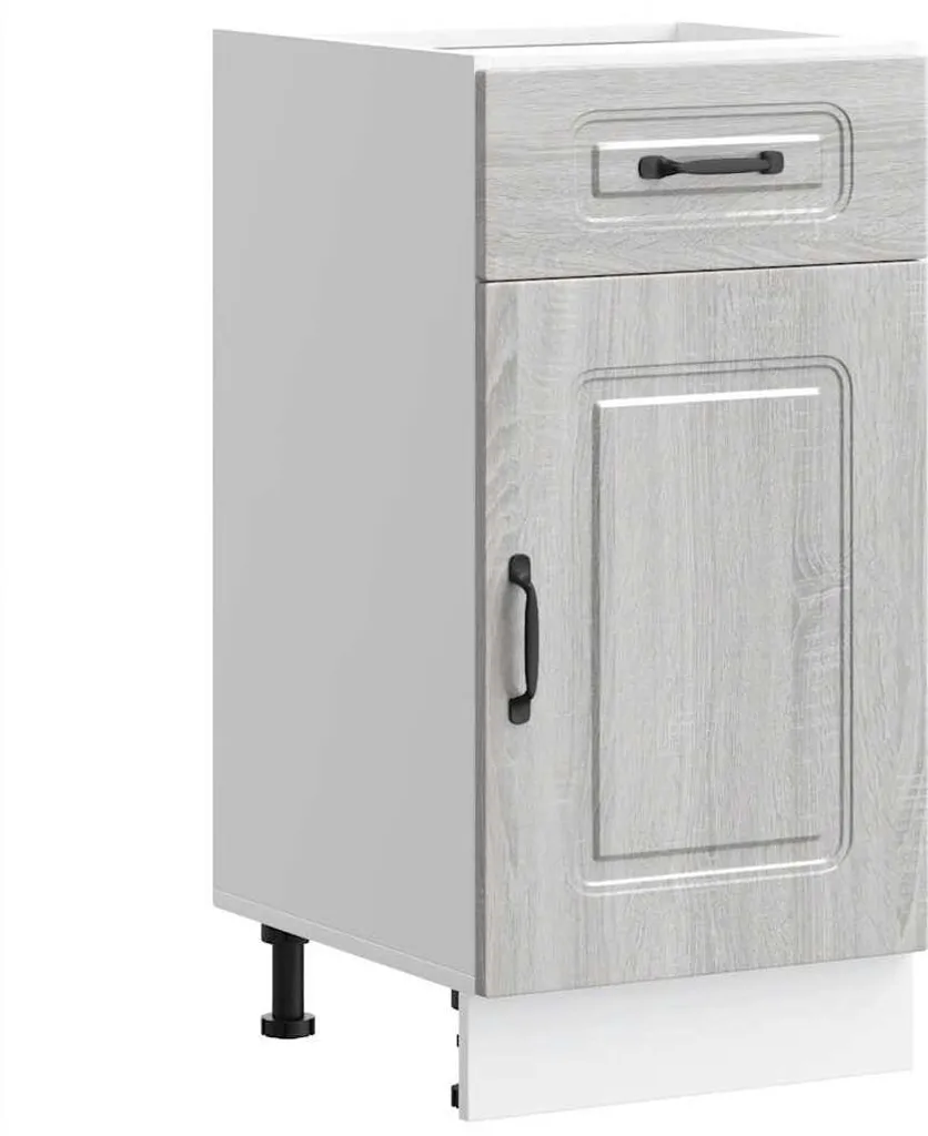 Mobiletto Cucina SYFAX Kalmar Grigio Sonoma - Legno Multistrato Anti-Umidità