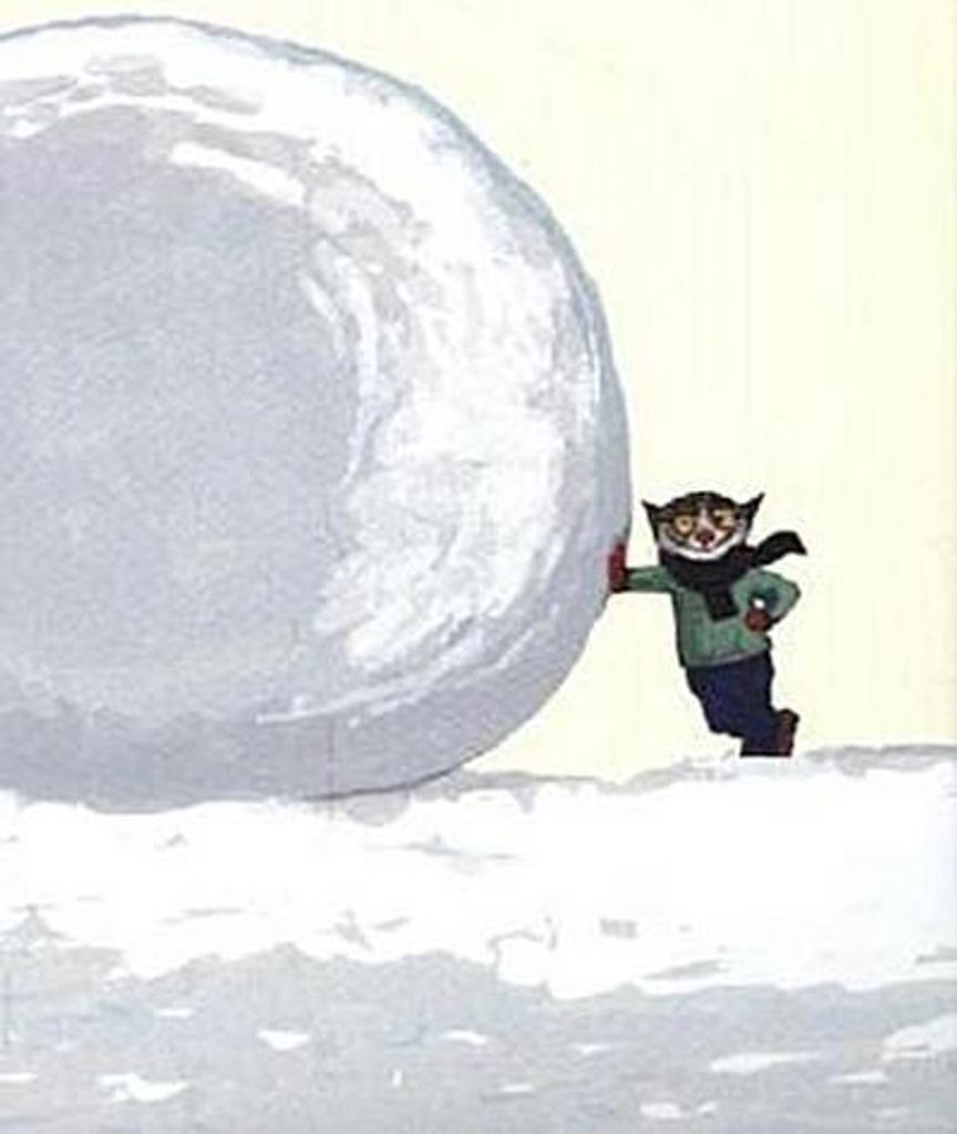 Postkarten Schneeball mit Motiven aus Wolf Erlbruchs Kinderzimmerkalendern
