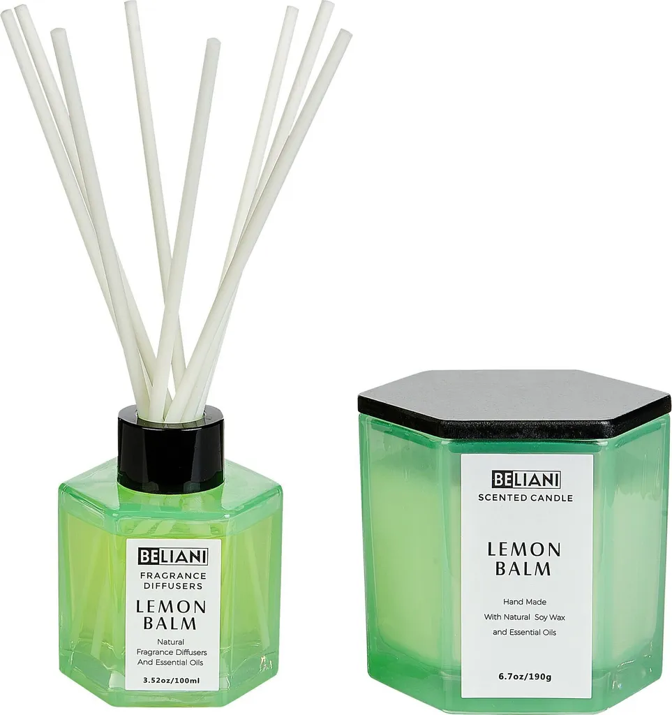Kit ambiance zen pour salon avec bougies de soja et diffuseur Lumarko