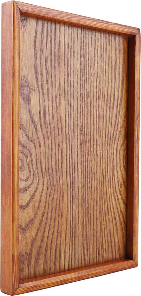 Rechteckiges hölzernes Teetablett Serviertisch Platte Snacks Lebensmittel Lagerung Schale für Hotel Home(30*20cm)