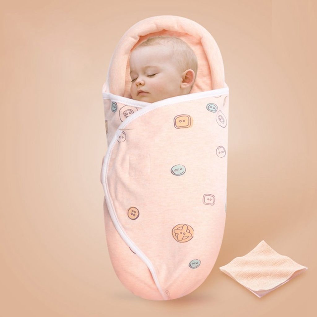Wickeltuch für Neugeborene Kopfkissen oder Krankenhausdecke 70x90 zum Einwickeln des Babys Ideale Übergangsdecke Swaddle beige 